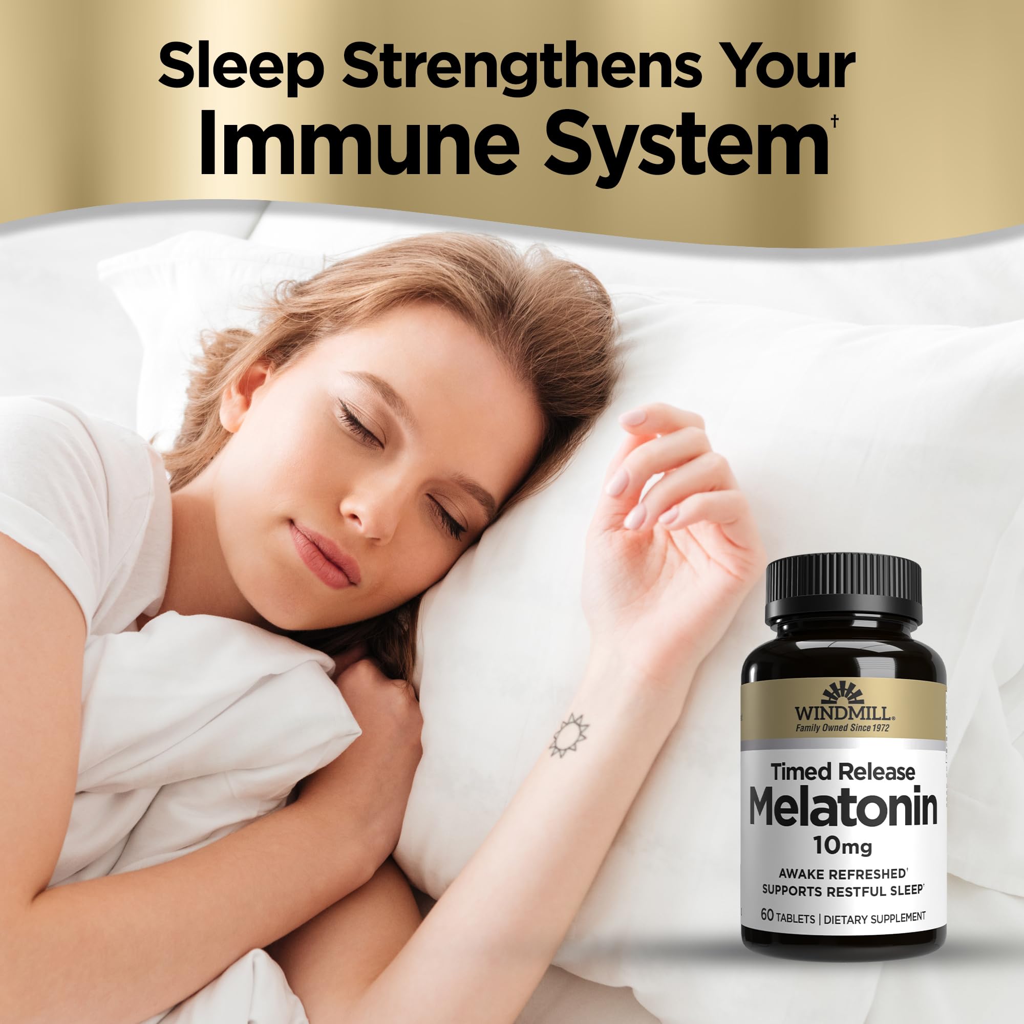 Amazon.com: Windmill Melatonin Tabs, 10 mg, T/R Wmill 60 : Health